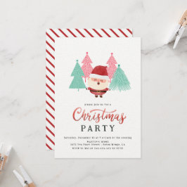 Invitación Fiesta del árbol de Navidad de Santa Claus