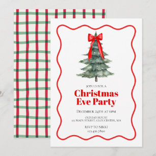 Invitación fiesta del árbol de Nochebuena