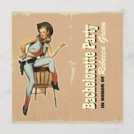 Invitación fiesta del bachelorette del vaquero del país