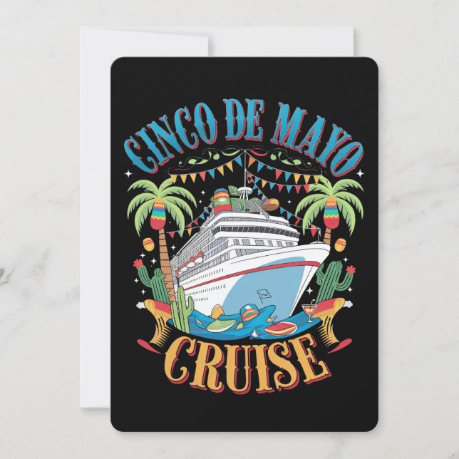 Invitación Fiesta del barco mexicano Cinco De Mayo (Anverso)