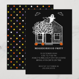 Invitación Fiesta del Barrio de Halloween