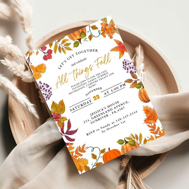 Invitación Fiesta del barrio del fiesta Fall Festival (Subido por el creador)