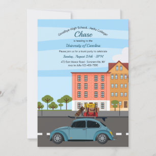 Invitación Fiesta del Baúl para Universitarios
