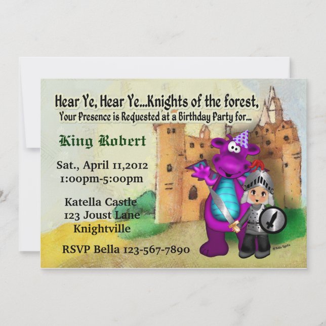 Invitación Fiesta del caballero (Anverso)