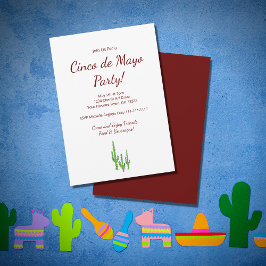 Invitación Fiesta del Cactus Saguaro del Desierto Cinco de Ma