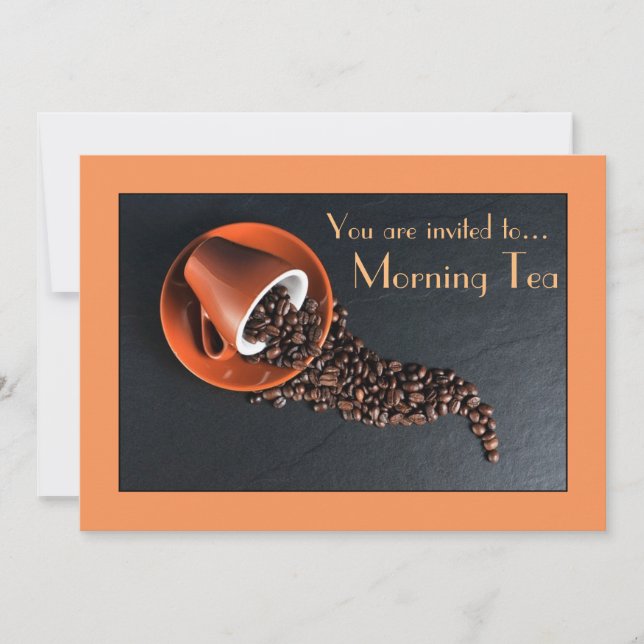 Invitación Fiesta del café de la fecha del café del té de la (Anverso)