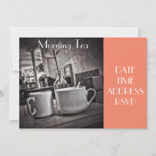 Invitación fiesta del café del té de la mañana