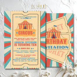Invitación Fiesta del Carnaval de Cumpleaños de Circus Tent