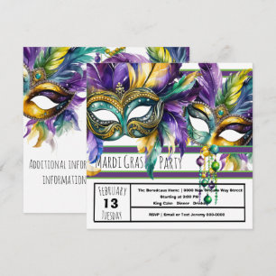 Invitación Fiesta del Carnaval de Mardi Gras