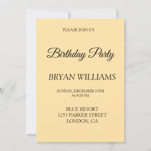 Invitación Fiesta del cumpleaños