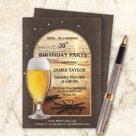 Invitación Fiesta del cumpleaños de la cerveza de los persona