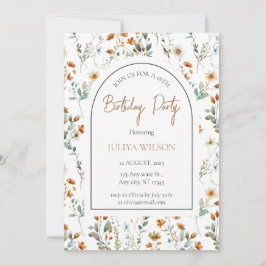Invitación Fiesta del cumpleaños de la chica de Flor silvestr