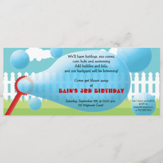 Invitación Fiesta del cumpleaños de los niños de las burbujas