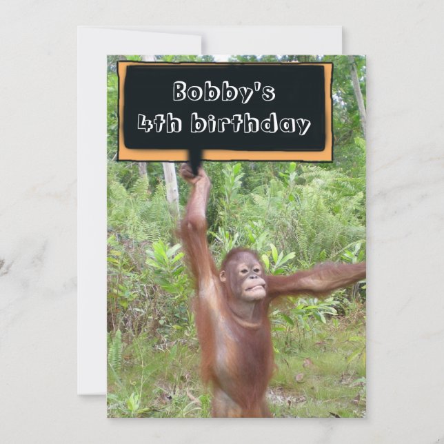 Invitación Fiesta del cumpleaños del niño (Anverso)