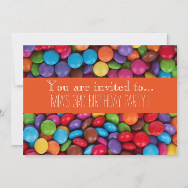 Invitación Fiesta del cumpleaños del niño del chocolate del (Anverso)
