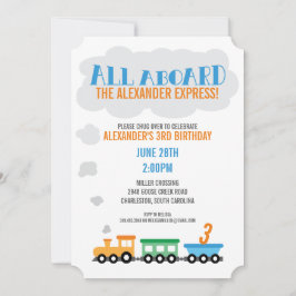 Invitación Fiesta del cumpleaños del tren