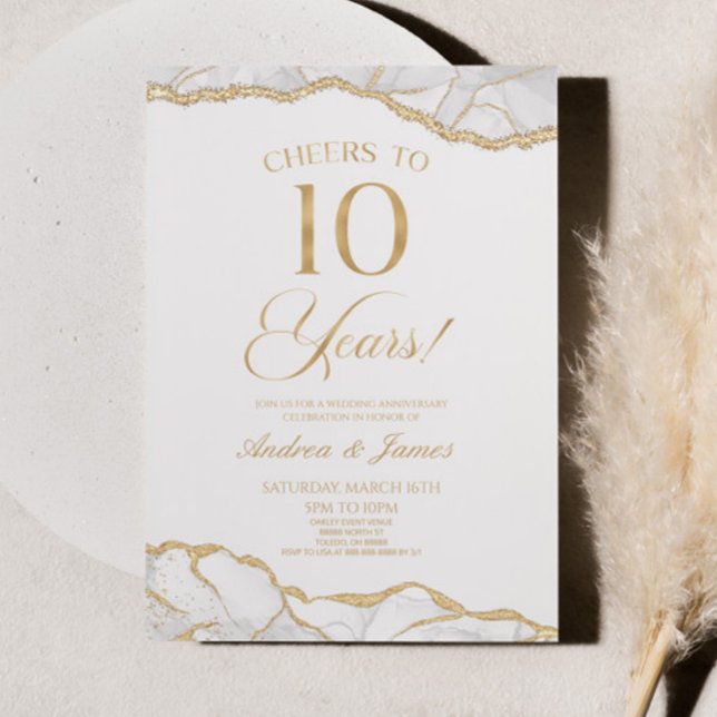 Invitación Fiesta del décimo aniversario de la White Gold Aga (Subido por el creador)