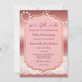 Invitación Fiesta del décimo aniversario del boda de la época