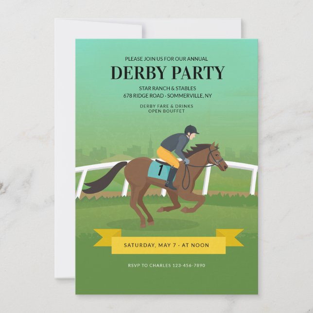 Invitación Fiesta del Derby (Anverso)