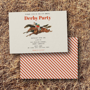 Invitación Fiesta del Derby de Caballos de Carreras Cumpleaño