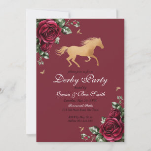 Invitación Fiesta del Derby de Kentucky con Caballo de Oro de