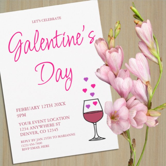 Invitación Fiesta del Día de Galentine (Subido por el creador)