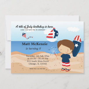 Invitación Fiesta del Día de la Independencia de Cumpleaños e