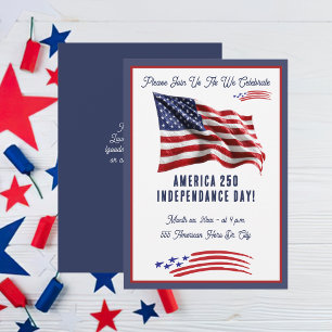 Invitación Fiesta del Día de la Independencia de la Bandera A