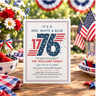 Invitación Fiesta del Día de la Independencia del 4 de julio