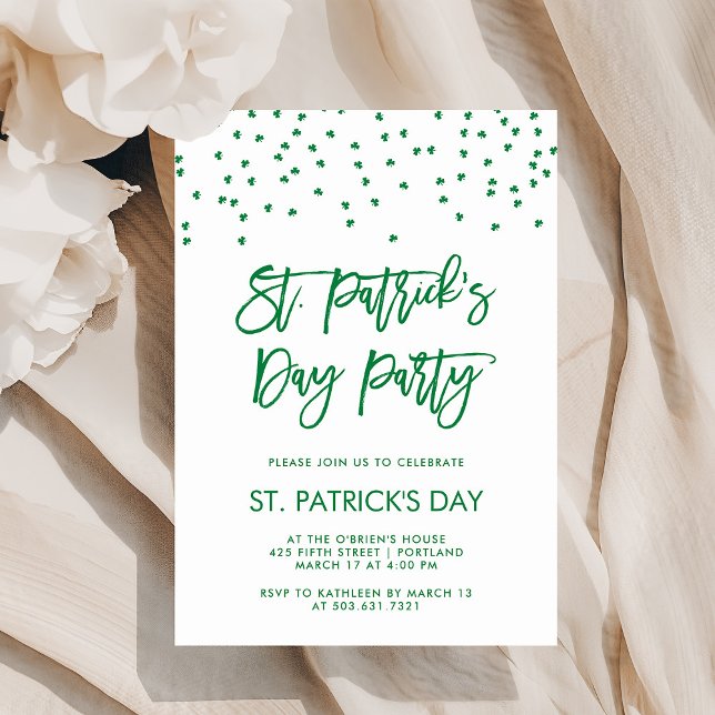 Invitación Fiesta del Día de los Patrocinadores | Verde y bla (Subido por el creador)