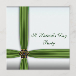 Invitación Fiesta del Día de San Patricio con cinta de esmera