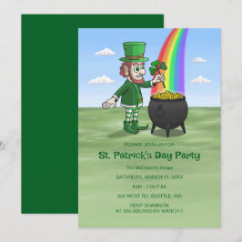 Invitación fiesta del día de San Patricio de los duendes