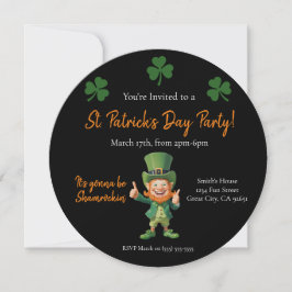 Invitación Fiesta del Día de San Patricio-Leprechaun-