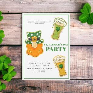 Invitación Fiesta del Día de San Patricio Leprechaun Shamrock