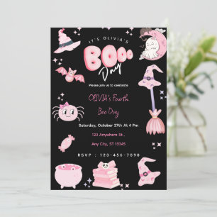 Invitación Fiesta del Día del Boo de Cumpleaños de Halloween 