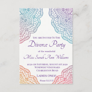 Invitación Fiesta del divorcio al estilo Boho