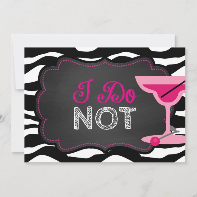 Invitación Fiesta del divorcio Chalkboard (Anverso)