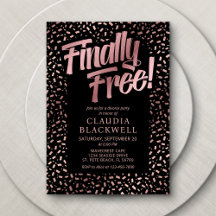 Fiesta del divorcio Rosa Confetti de oro