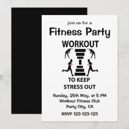 Invitación Fiesta del ejercicio Fitness Fitness