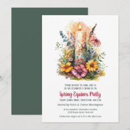 Invitación Fiesta del Equinoccio de Primavera Flores Silvestr