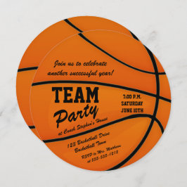 Invitación Fiesta del equipo de baloncesto personalizado