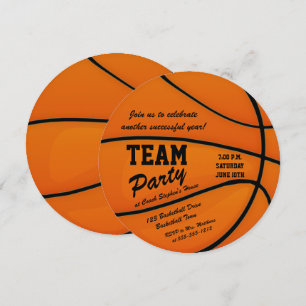 Invitación Fiesta del equipo de baloncesto Personalizado