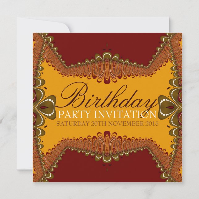 Invitación Fiesta del evento de cumpleaños de la diosa de la  (Anverso)