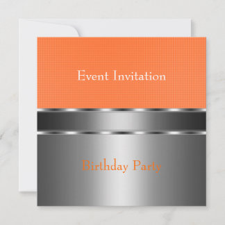 Invitación Fiesta del evento de verificación de naranja plate