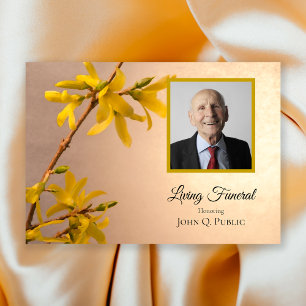 Invitación Fiesta del funeral vivo de las flores amarillas de