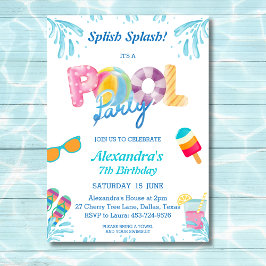 Invitación Fiesta del grupo de niños Splish Splash