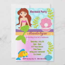 Invitación Fiesta del grupo de sirenas Pearl