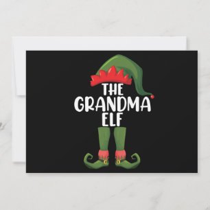 Invitación Fiesta del grupo familiar Grandma Elf Matching