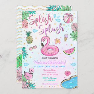 Invitación Fiesta del grupo Flamingo