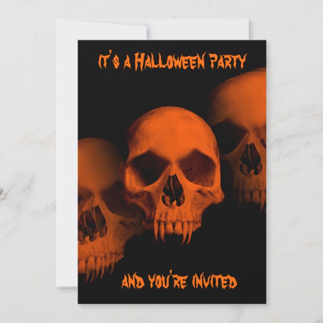 Invitación Fiesta del horror de Halloween (Anverso)